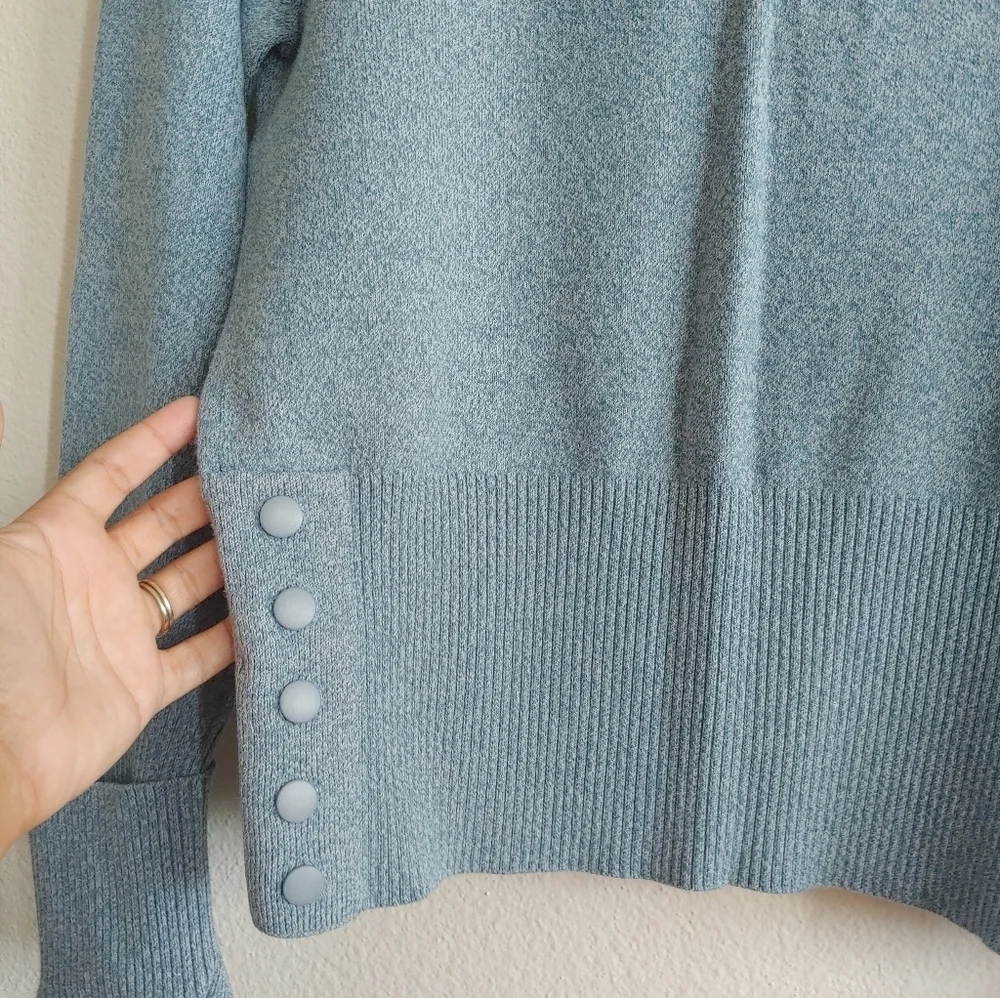 Vintage Blue Turtleneck Sweater Womens Large